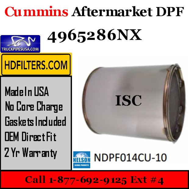 4965286NX Cummins ISC Engine Diesel Particulate Filter DPF