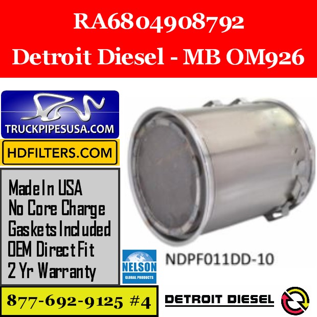 RA6804908792 Detroit Diesel MB OM926 Engine DPF