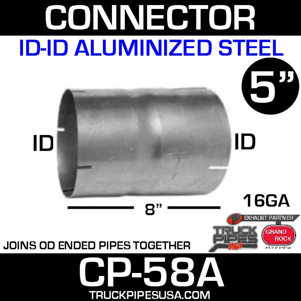 5" x 8" Exhaust Coupler ID-ID Aluminized CP-58A