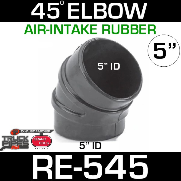 5" Air Intake Rubber 45 Degree Elbow RE-545 