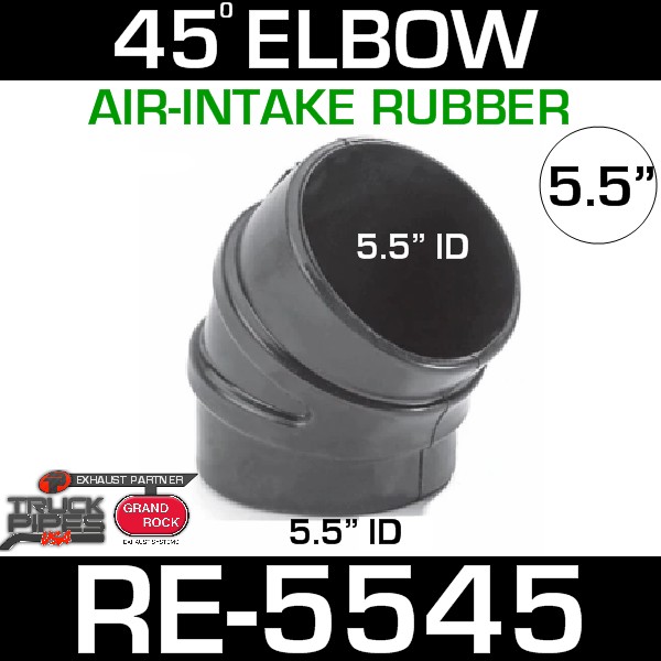 5.5" Air Intake Rubber 45 Degree Elbow RE-5545 