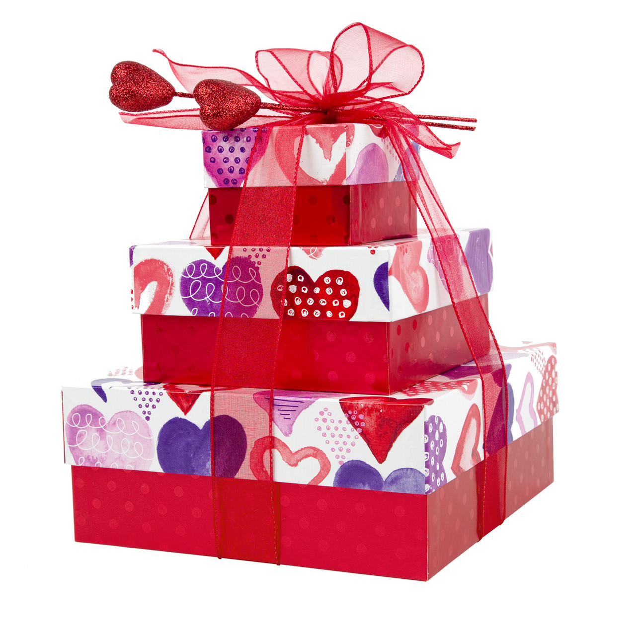 Heart To Heart Valentine's Day 3 Tier Tower – Set of 3 Boxes Case Pk. 8 -  All Wrapped Up