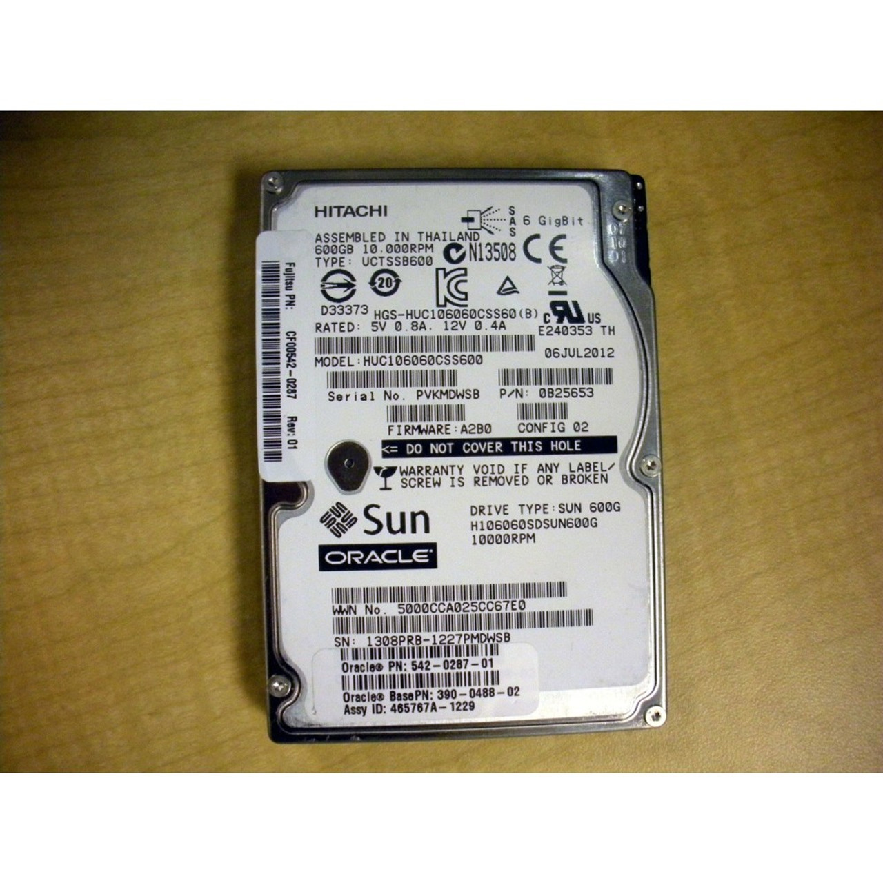 SUN 390-0480 600GB 10K SAS Disk Drive - 542-0288 割引卸売り - dcsh