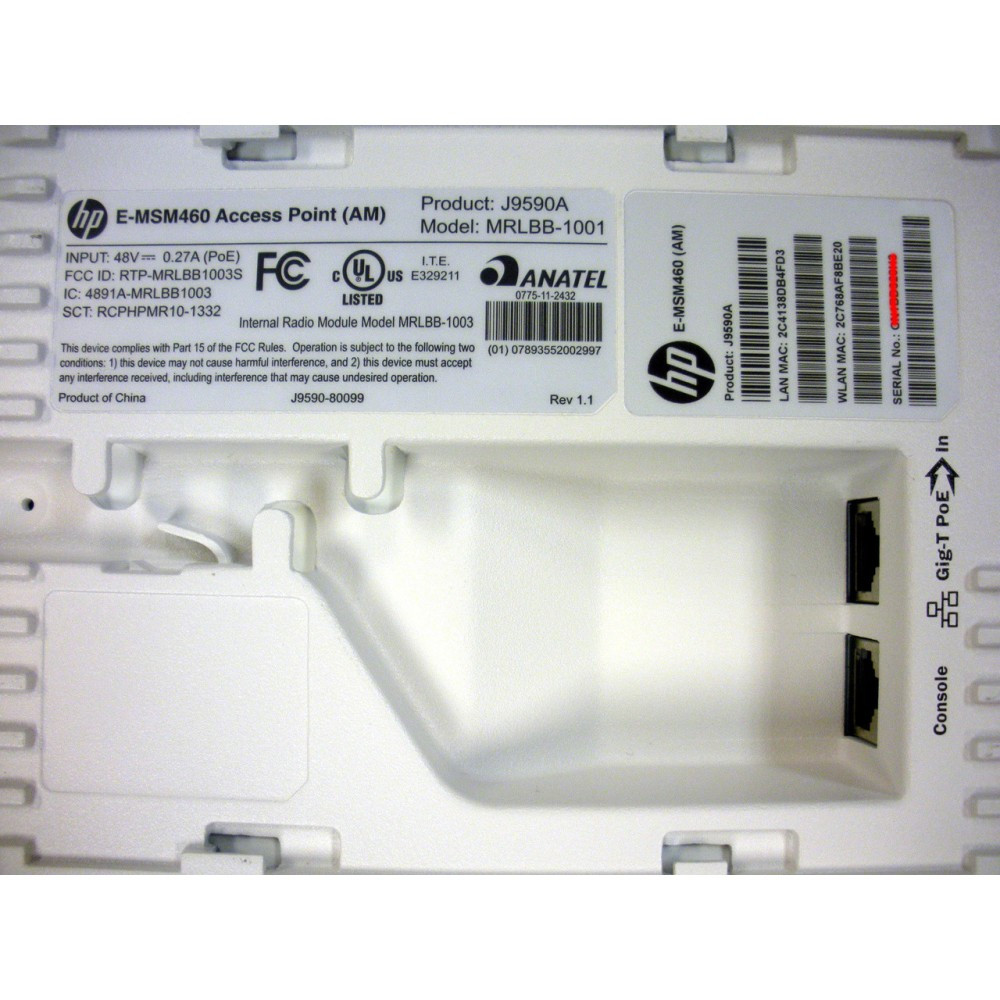 HP J9590A E-MSM460 Dual Radio 802.11n Wireless Access Point PoE (AM)