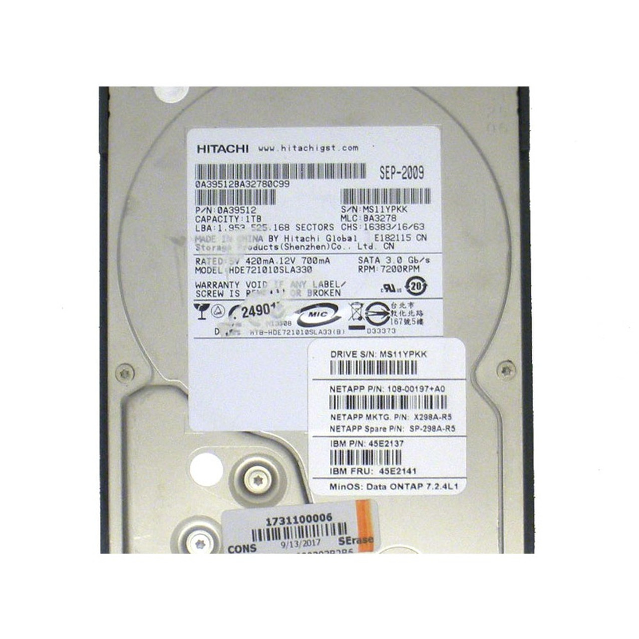 IBM 45E2137 1TB 7.2KRPM 3.5 SATA FC HDD Hard Drive