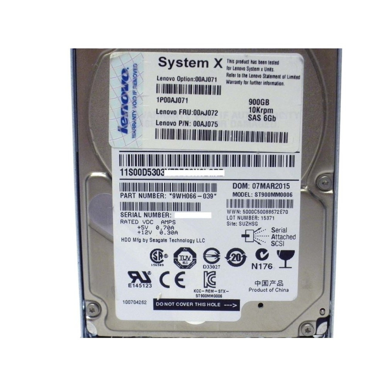 IBM 00AJ072 Hard Drive Disk 900GB 10K SAS 2.5in