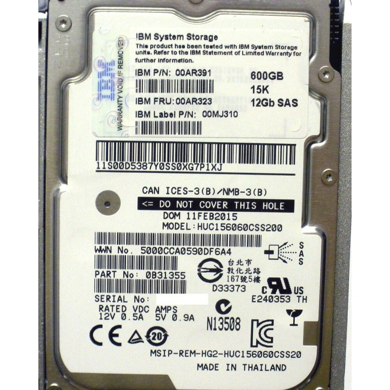 IBM AHE2-2076 Hard Drive 600GB 15K SAS 2.5in
