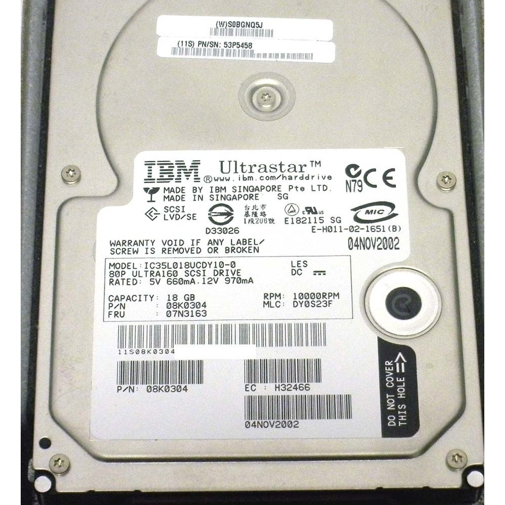 IBM 6818-9406 6818 17.54GB 10K SCSI Hard Drive AS/400 DASD 04N2737