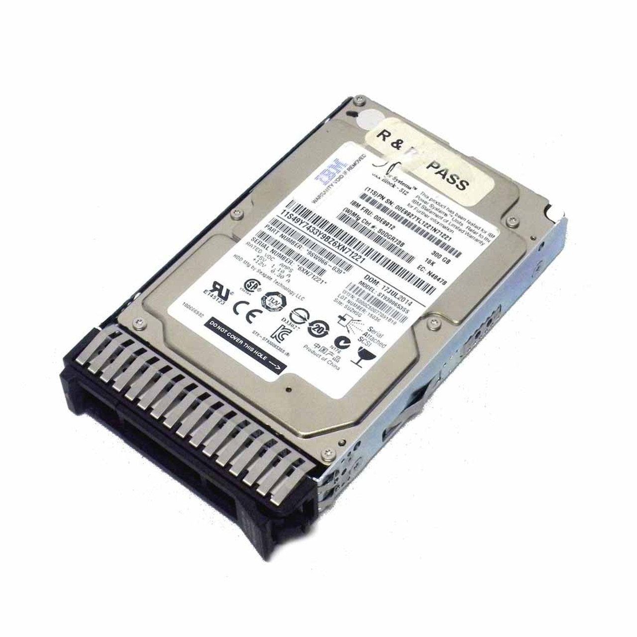 IBM 00E9912 Hard Drive 300GB 15k SFF SAS 2.5in