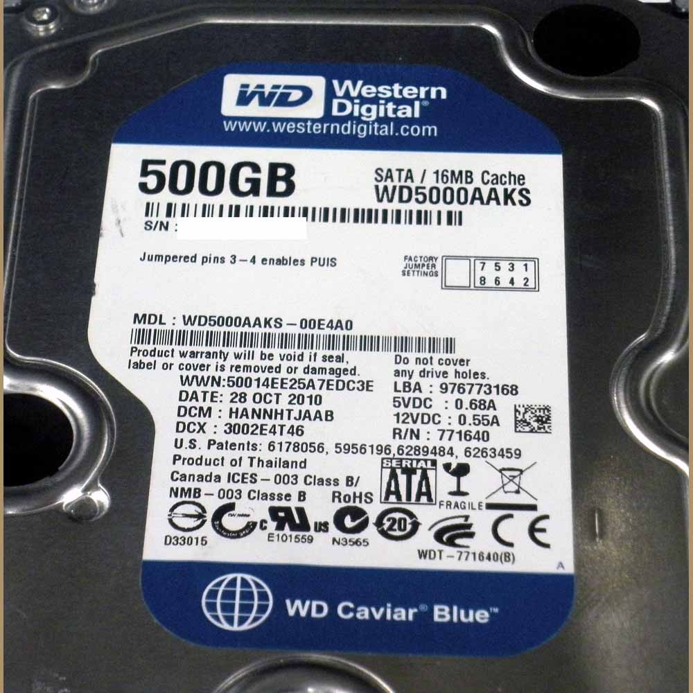 Western Digital WD5000AAKS Hard Drive - Thumbnail 3
