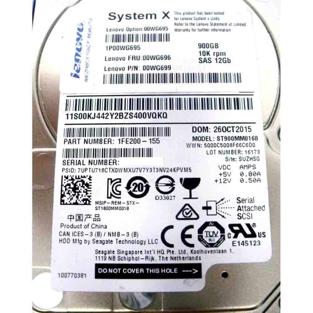 IBM 00WG696 Hard Drive | 900GB 10K SAS 2.5in 12Gbps | Refurbished