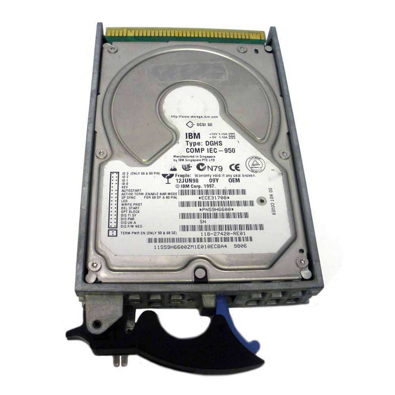 IBM 59H6600 Hard Drive 9.1GB 80-Pin Wide Ultra SCSI