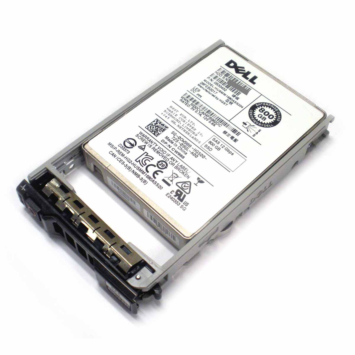 Dell CW988 SSD 800GB SAS 2.5in 12Gbps WI MLC