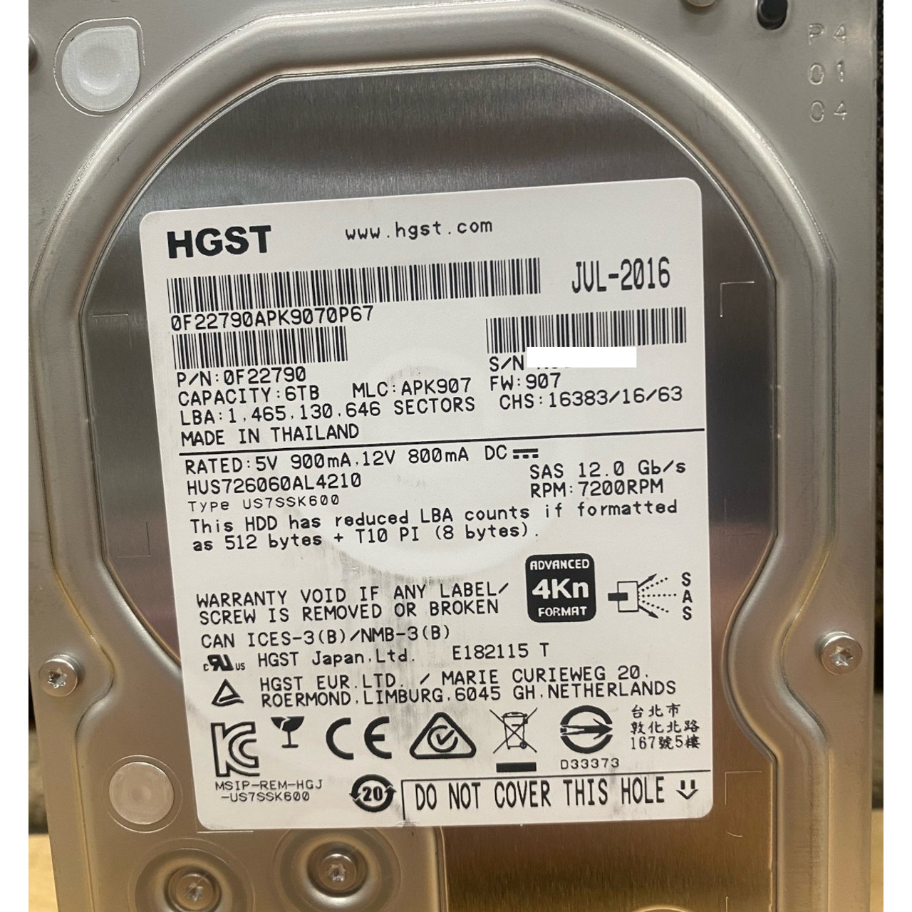 その他 KABBALA SAMPLER DISK#2.4.5.8.9 HPE Nimble Q8F05A SP-HDD-6TB-V2 6TB 6G SAS 7.2K HDD CS/SF