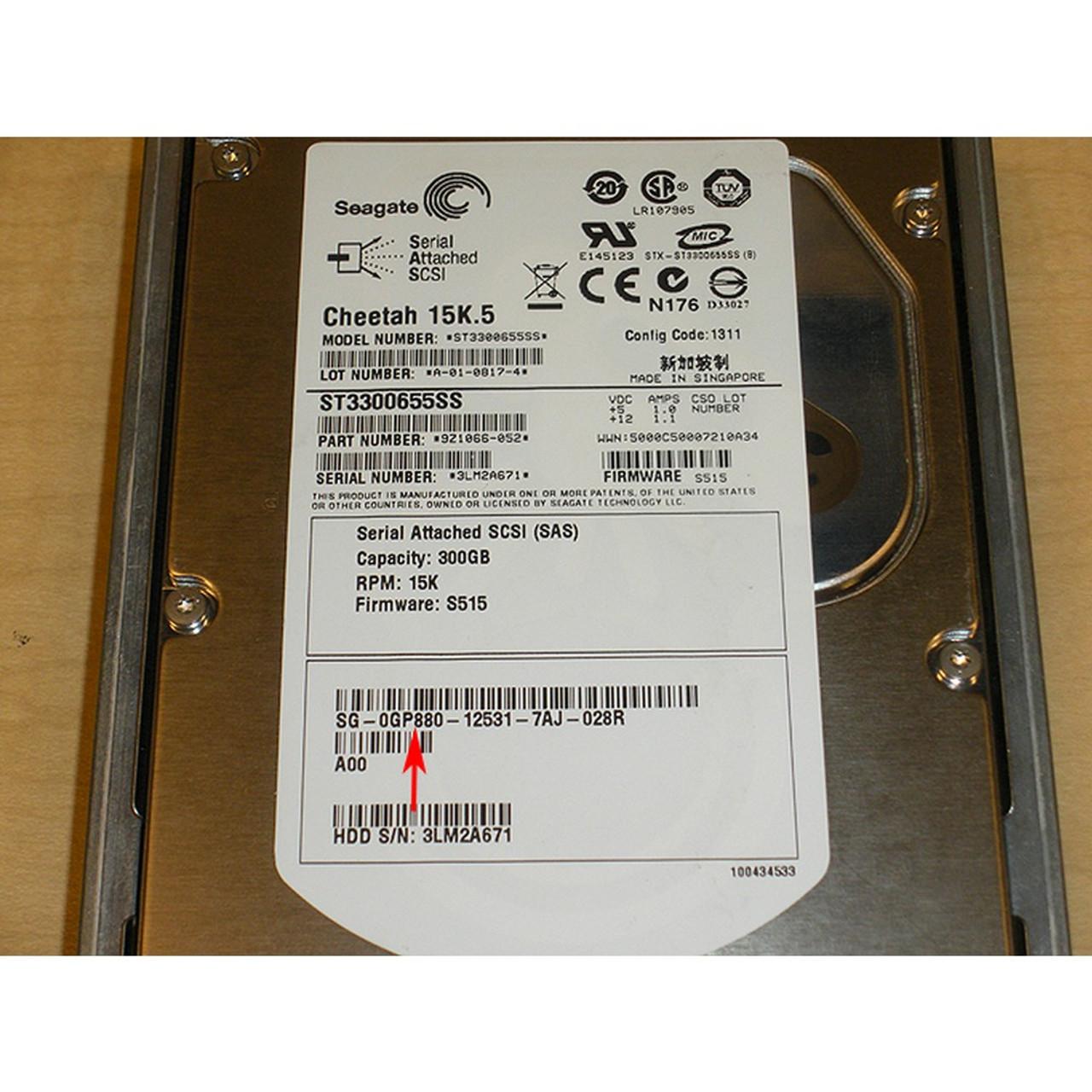 Dell GP880 300GB 15k RPM 3.5インチ ホットスワップ SAS-3Gb/s HDD (更新済み)。 Dell GP880 300GB 15k RPM 3.5インチ ホットスワップ SAS-3Gb/s