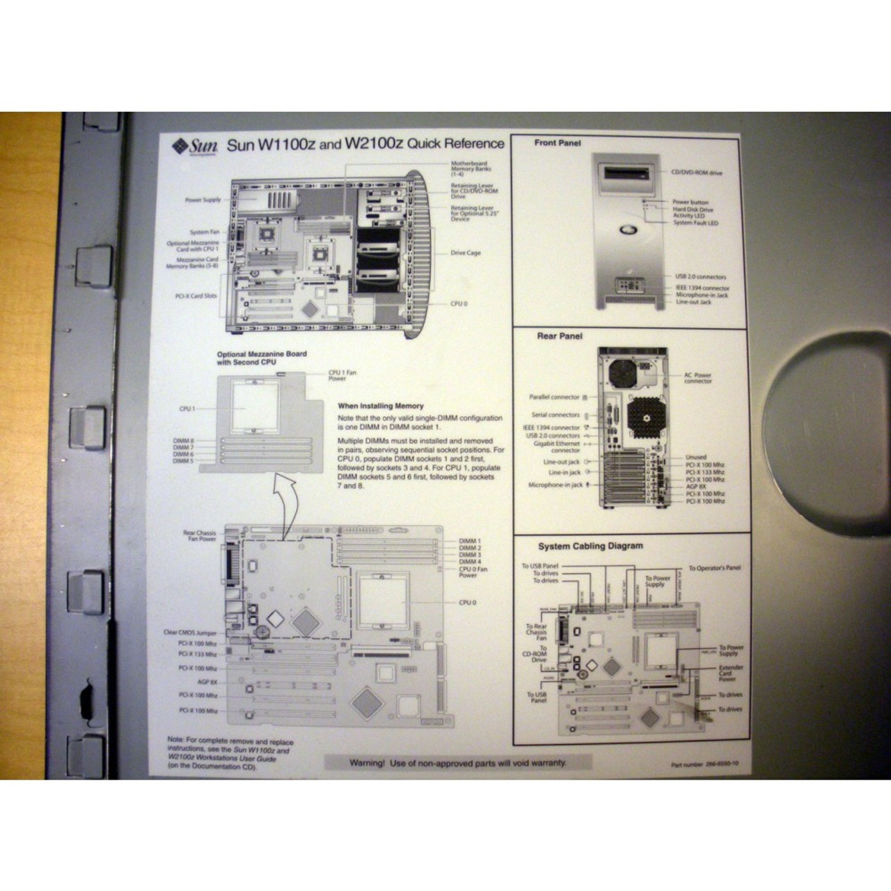 Sun A58-AZB1 Java Workstation W1100z 2.4GHz Opteron 150, 1GB