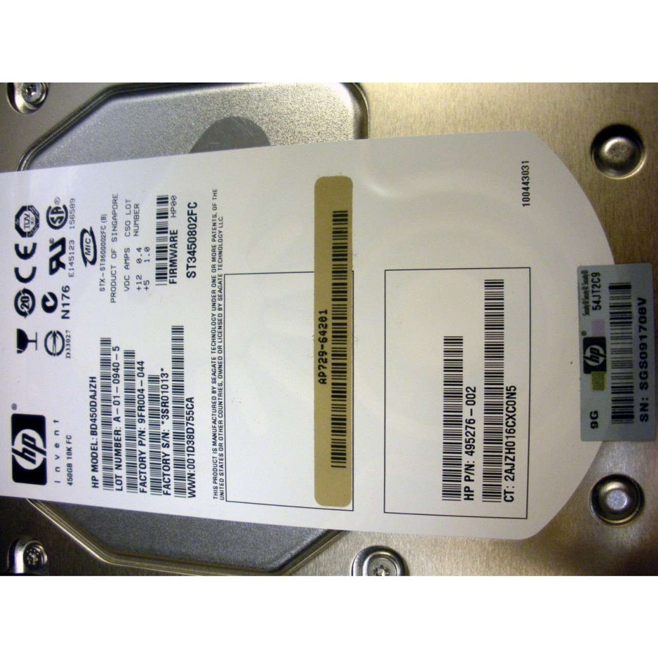 HP 518736-001 450GB 10K FC Drive for EVA