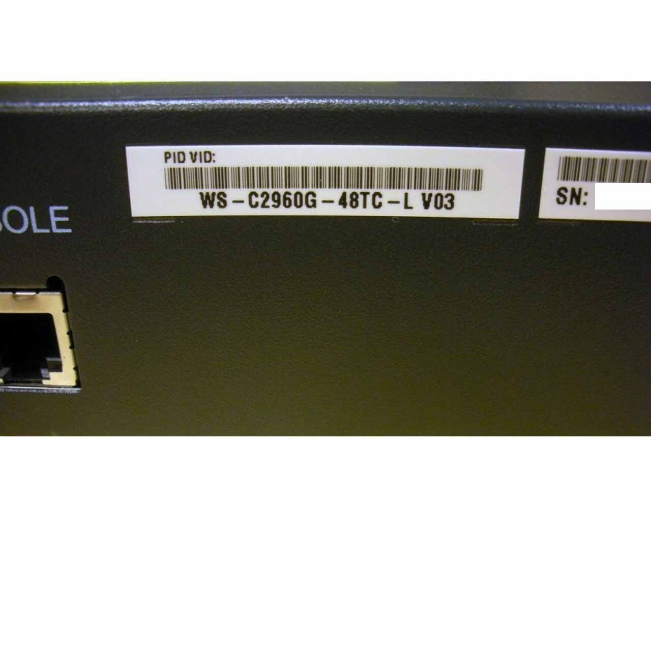 Cisco WS-C2960G-48TC-L 48-Port Gigabit Catalyst 2960 Switch
