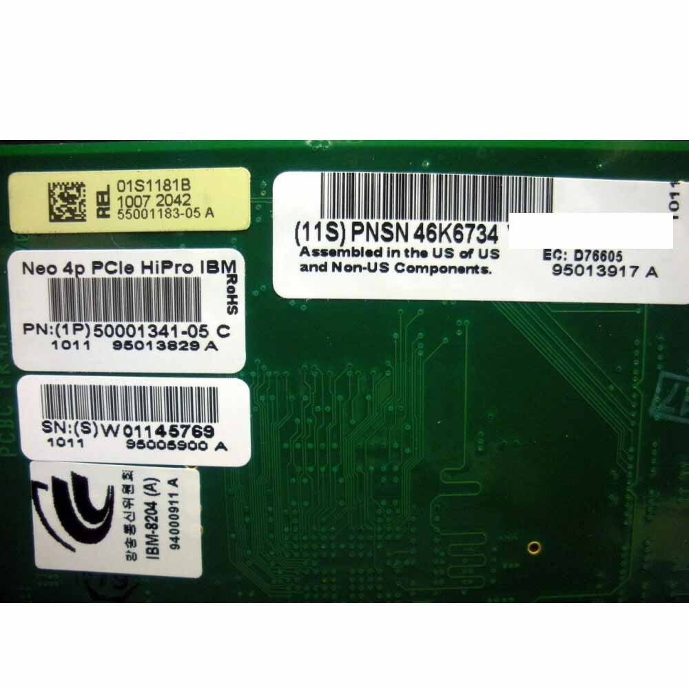 IBM 46K6734 NEO 4p HiPro PCI-E X1 Async Adapter Card 50001341-05 $13.99 - Foto 1