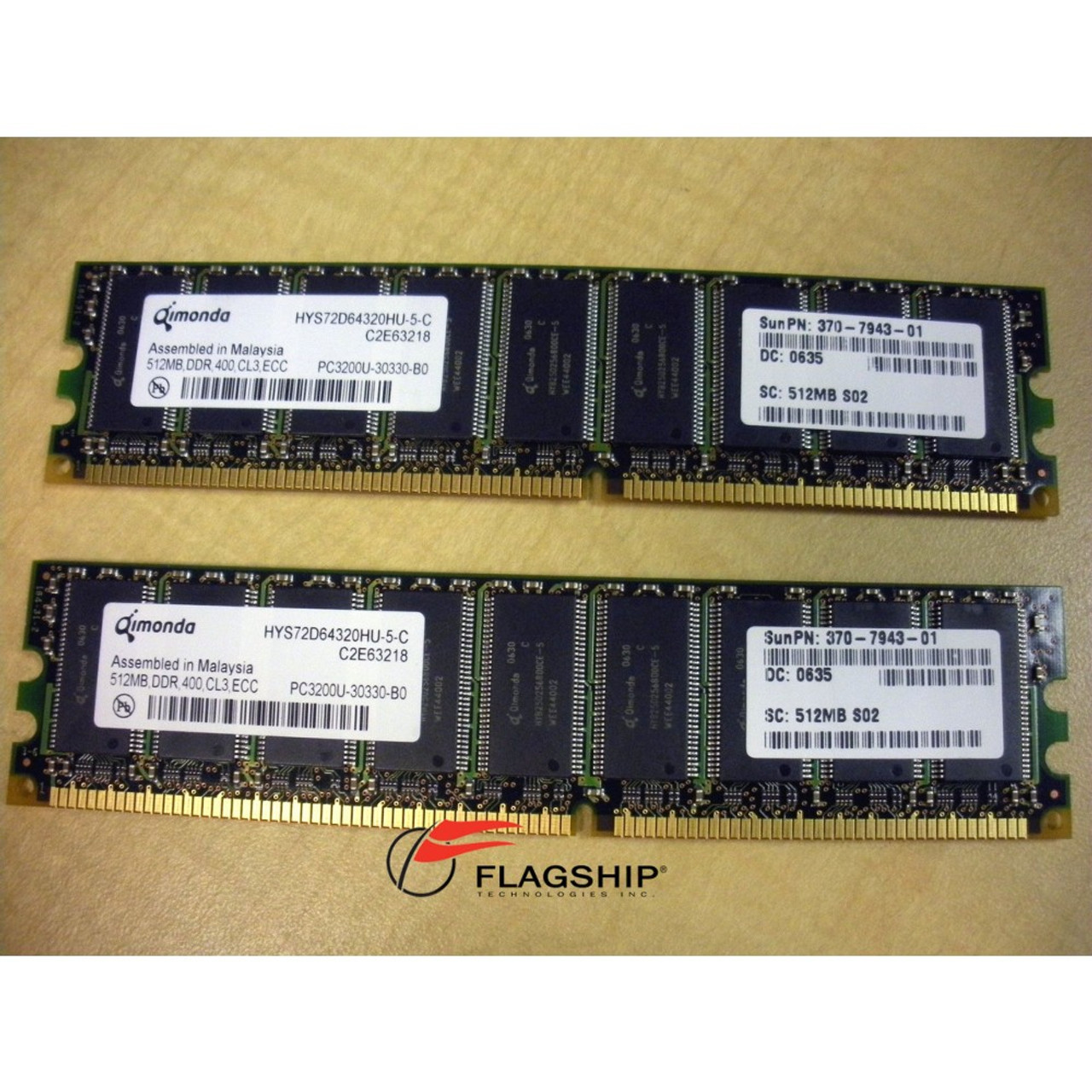 Sun X8007A-Z 1GB (2x 512MB) Memory Kit 370-7943