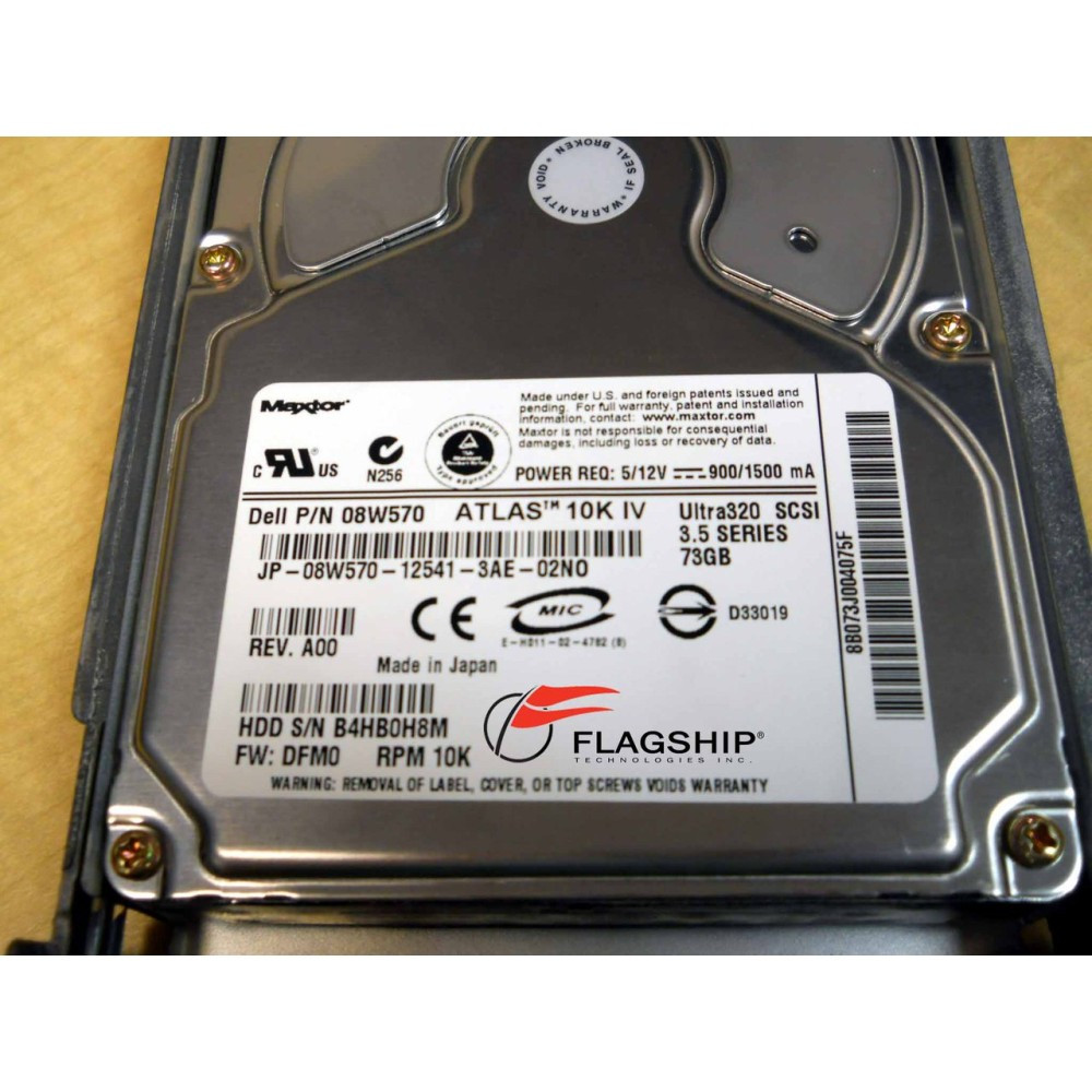 3年保証】Hard Drive Dell 0U3990 8C073J0 73GB 15K 8MB SCSI U320 3.5