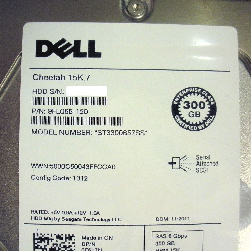 Dell F617N Hard Drive 300GB 15K | Seagate ST3300657SS