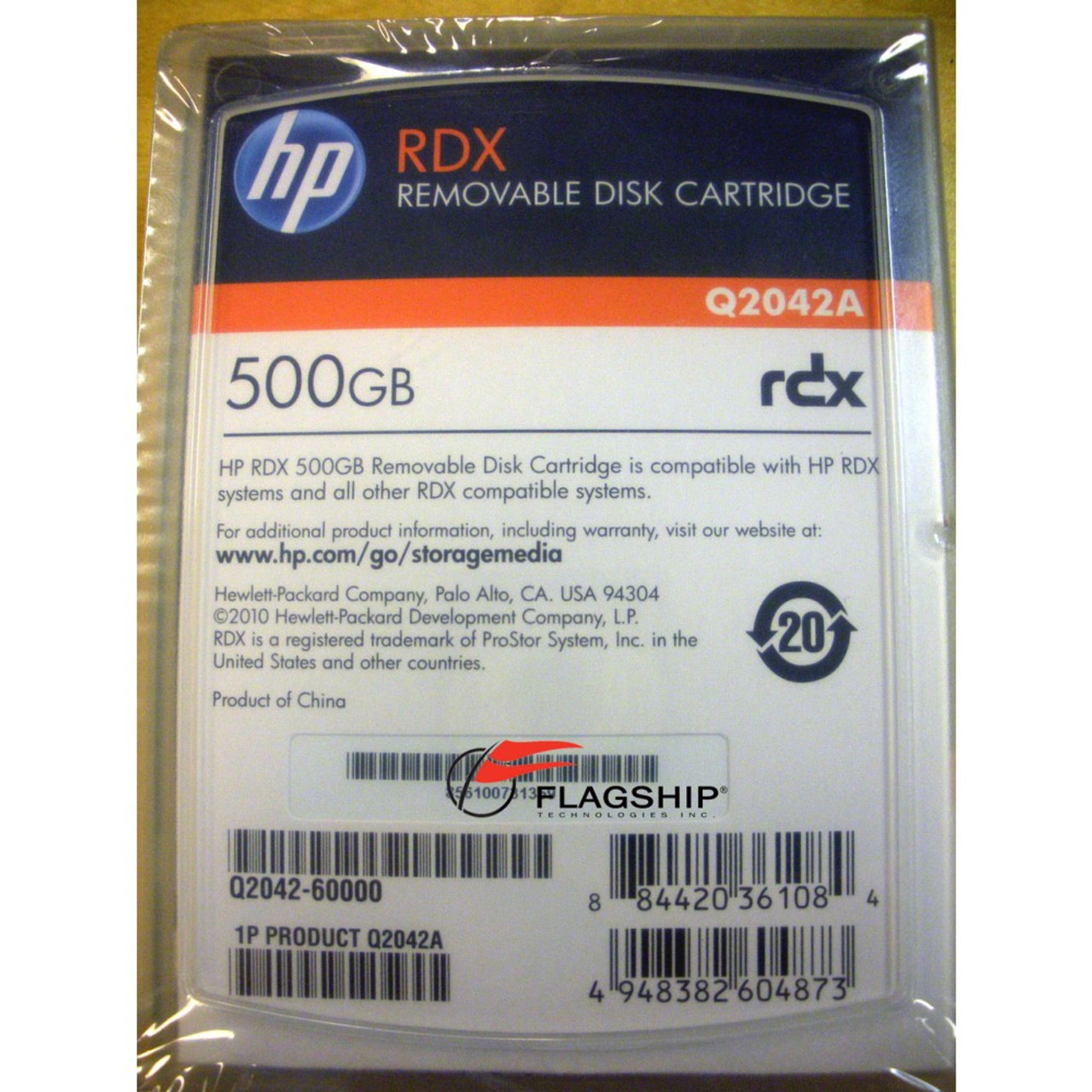 HP Q2042A 507604-001 RDX 500GB Removable Disk Cartridge Q2042