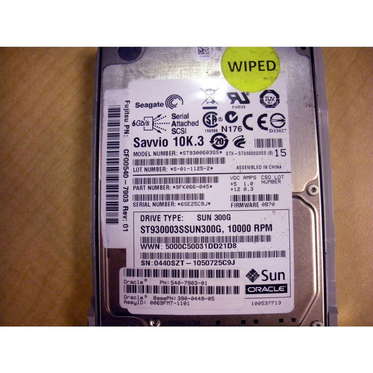 Sun 540-7903 300GB 10K RPM SAS SFF Hard Drive Disk