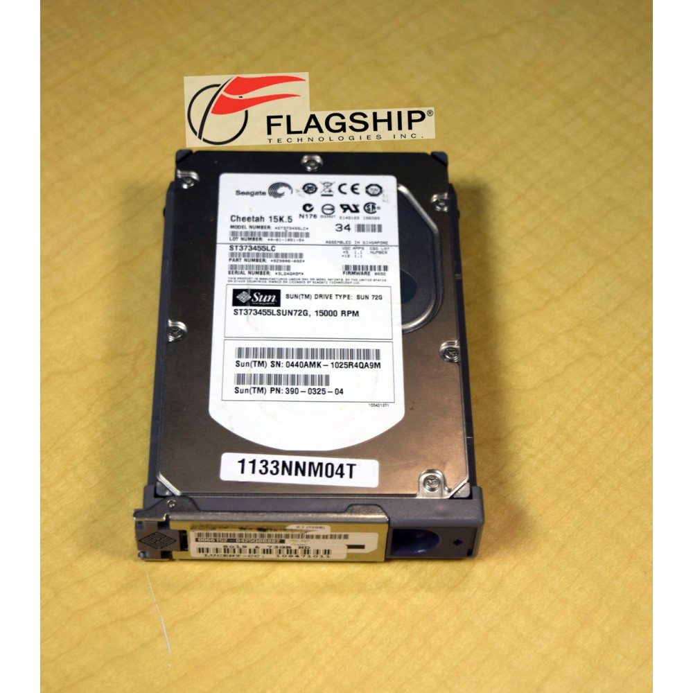 SUN 390-0325 Seagate ST373455 73GB 15K SCSI 3.5in Hard Drive