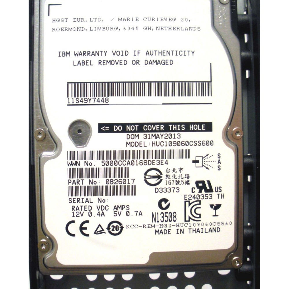 IBM 600GB 2.5" Disco Rigido 85Y6268 V700 10K SAS 00Y2683 - Foto 6