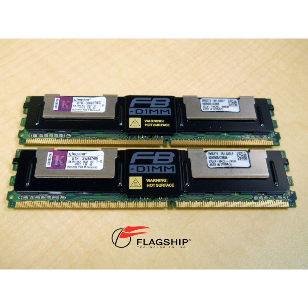 Mémoire RAM 8 Go (2x4 Go) DDR2-667 FB-DIMM Entièrement Tamponnée - Pour Serveurs Anciens - Neuf, Garantie à Vie