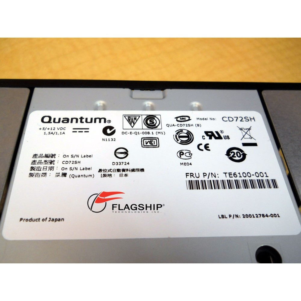 HP CD72SH QUANTUM DAT72 INTERNAL SATA 5.25 INCH TAPE DRIVE