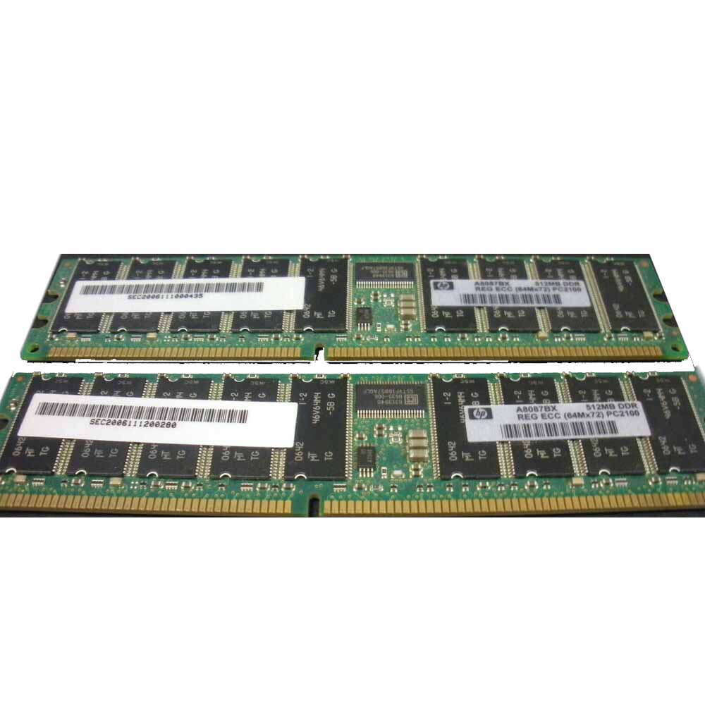 Kit RAM 1GB - 4 Modules Infineon 256MB DDR PC2100U - Mémoire ECC - Occasion (non Testé)