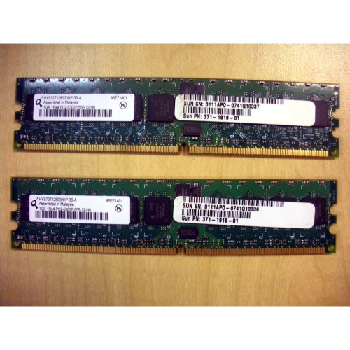 Sun X4225A-Z 2GB (2x 1GB) Memory Kit 371-1919 for X4100 X4200 via Flagship Tech