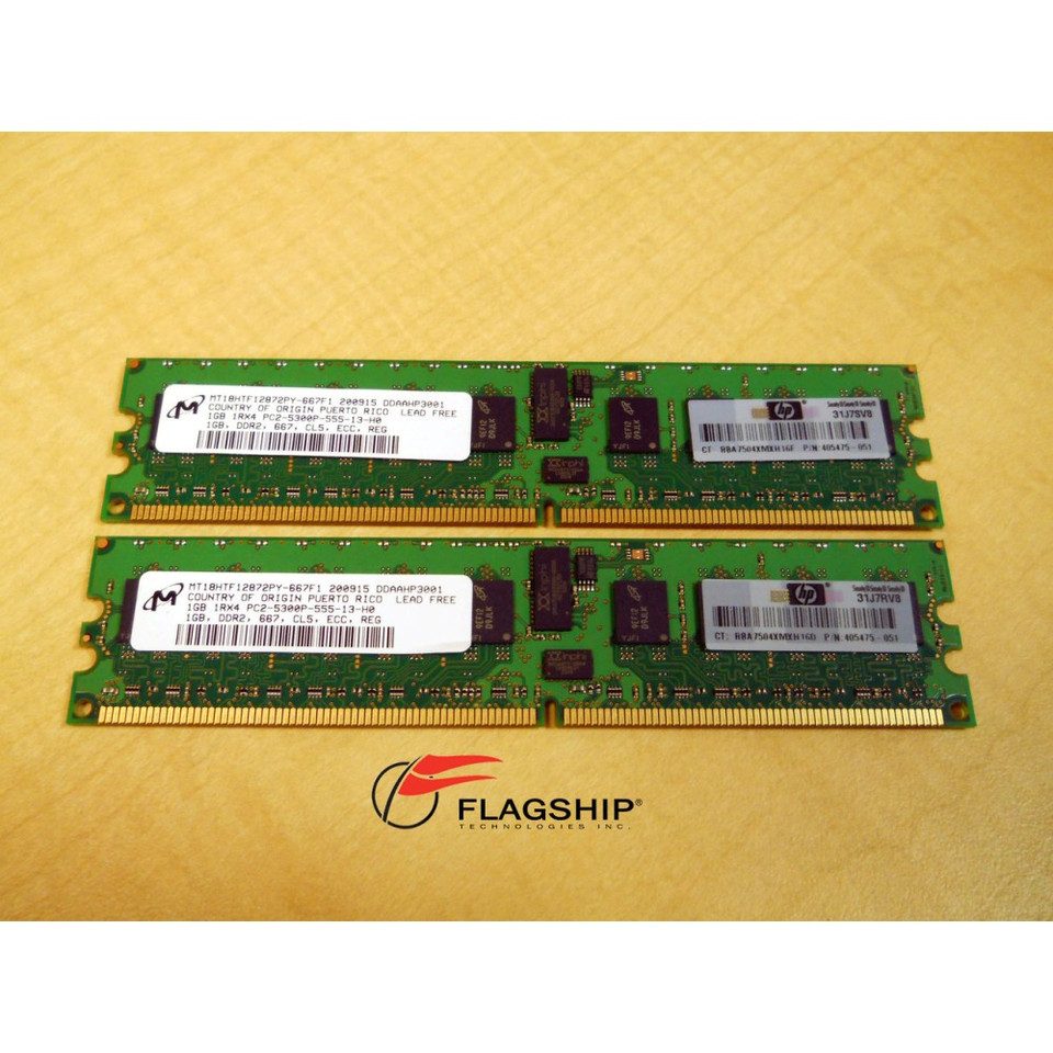 HP Original 408854-B21 8Gb (2x4Gb) Mémoire PC2-5300P 405477-061 Serveur