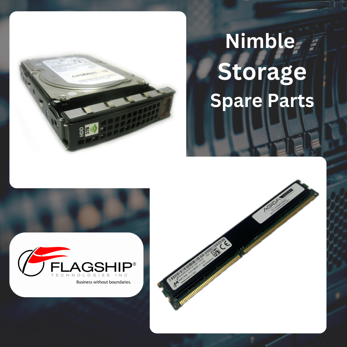 Refurbished HPE Nimble Data Storage Array Spare Parts - Flagship Technologies