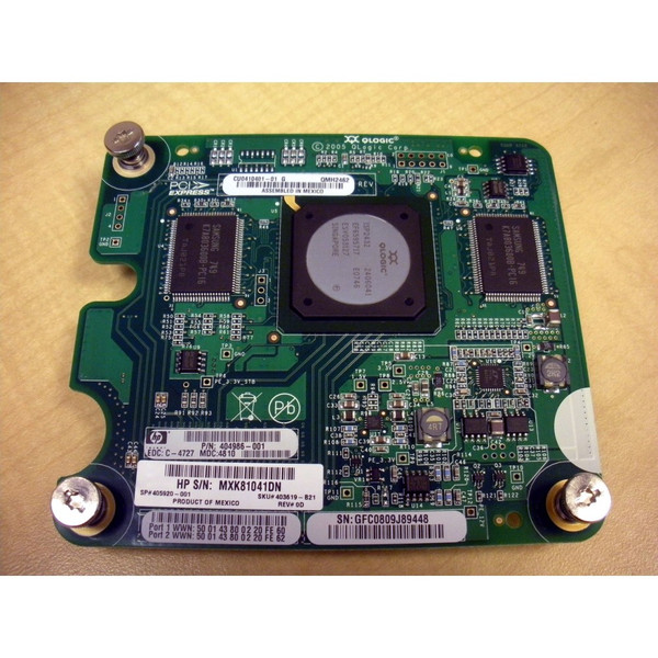 HP 403619-B21 404986-001 Qlogic QMH2462 4Gb FC Mezzanine Board for c-Class Blade via Flagship Tech