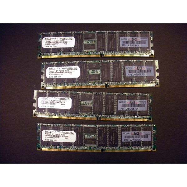 HP A6968A A9773A 2GB (4x 512MB) DDR PC2100 Memory Kit for rp34xx rp44xx rx4640 via Flagship Tech