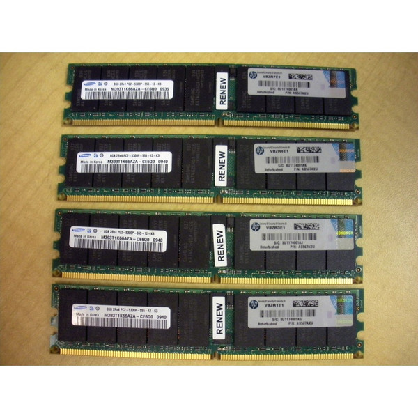 HP AH405A 32GB 4x 8GB Memory Kit for rx3600 rx6600 AB567-69001