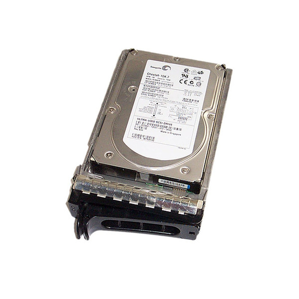 73GB 10K U320 SCSI 80Pin Hard Drive & Tray FC960 ST373207LC Dell Seagate