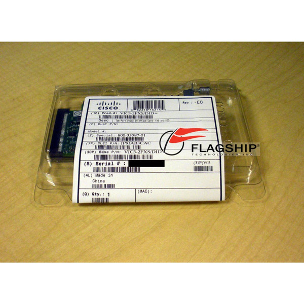 CISCO VIC3-2FXS/DID 2 PORT FXS/DID VOICE INTERFACE CARD via Flagship Tech