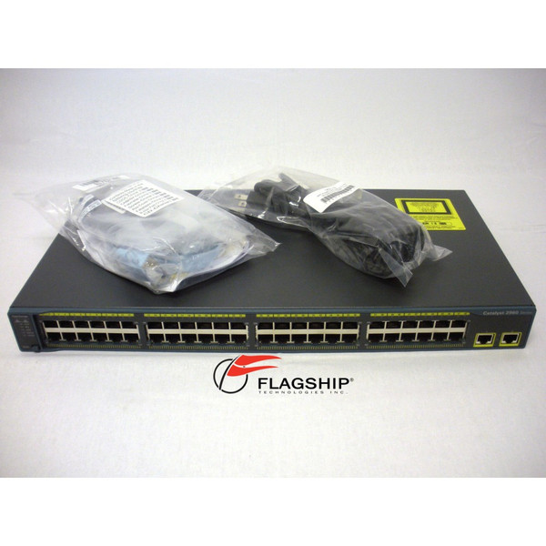 Cisco WS-C2960-48TT-L 48 Port Fast Ethernet Switch 2x GigE FX LAN via Flagship Tech New Bulk