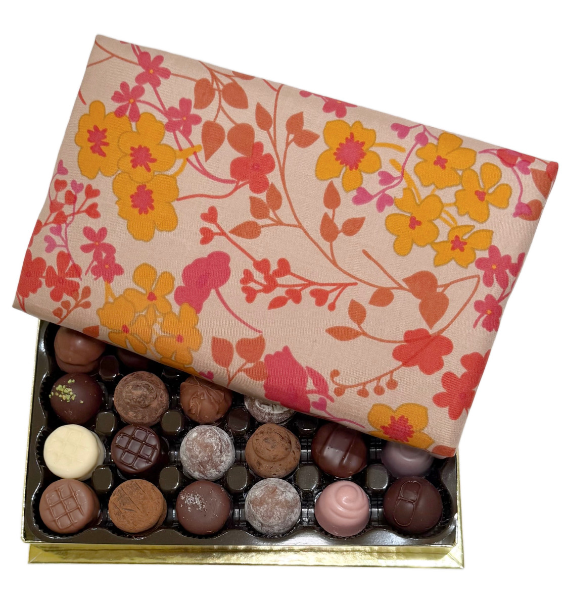 "Sweet Blossoms" Silk Gift Box - 16 or 24 pieces
