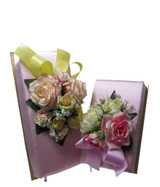 Silk-wrapped Truffle Gift Box with Flowers - 16, 24, 36 or 72 pieces