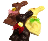 Flat Chocolate Bunny with various fillings  Lb 0.110
