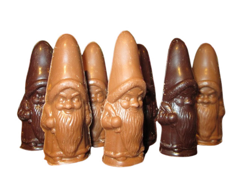 Solid Chocolate Gnomes - a Pair
