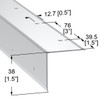 3158 - ANGLE CORNER EXTRUSION-PRE PUNCHED 1 1/2" X 1 1/2" (12ft lengths) 