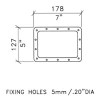 H1065/BP - Template Backplate / Large Recessed Handle