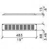 R1279/2UK - 2U FLANGED VENTED RACK PANEL 