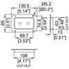 D0607K-RECESSED STEEL DISH-punched for 2 @ 1/4" jacks 